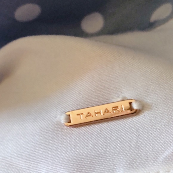 TAHARI Girls 7 Blue Polka Dot Sleeveless Fit & Flare Easter Dress - Picture 4 of 8